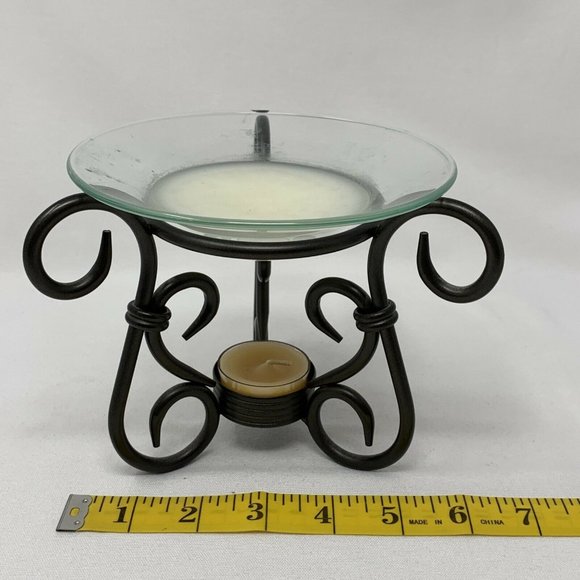 PartyLite Candle Scroll Tealight holder Wax Warmer - Picture 5 of 6